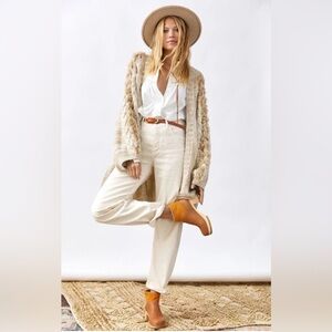 Anthropologie Braided-Sleeve Cardigan, Size One Size